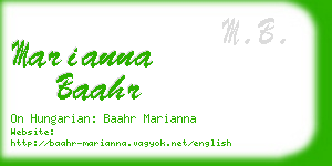 marianna baahr business card